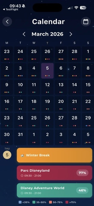 Crowd Calendar App
